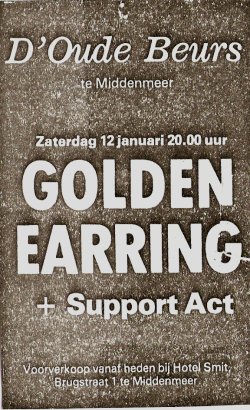 Golden Earring show ad January 12, 1980 Middenmeer - Hotel Smit